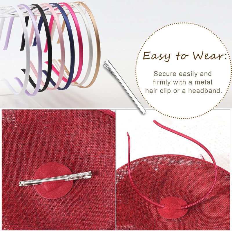 DRESHOW Fascinators Hat Feather Headband Women's Fascinators Tea Party Headwear with Clip Flower Head Band for Girls & Women - Image 5